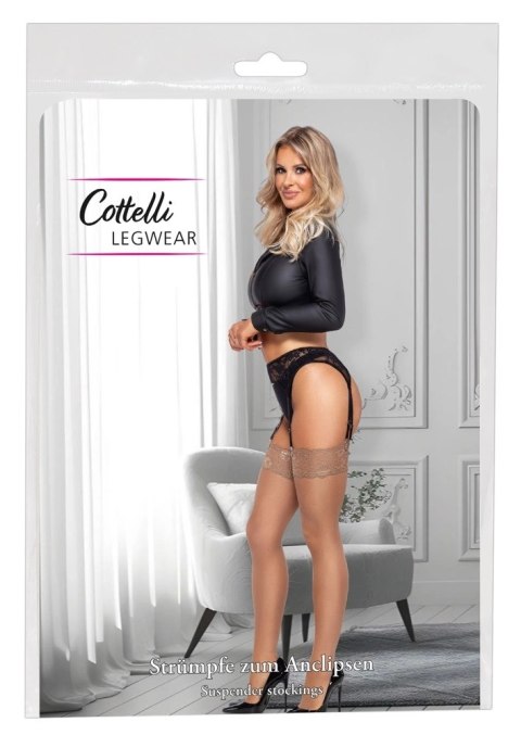Cottelli Legware Pończochy Nude z Koronką 20 DEN S Oeko-Tex