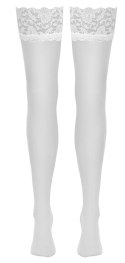 Cottelli Legware Pończochy białe z koronką 20 den S