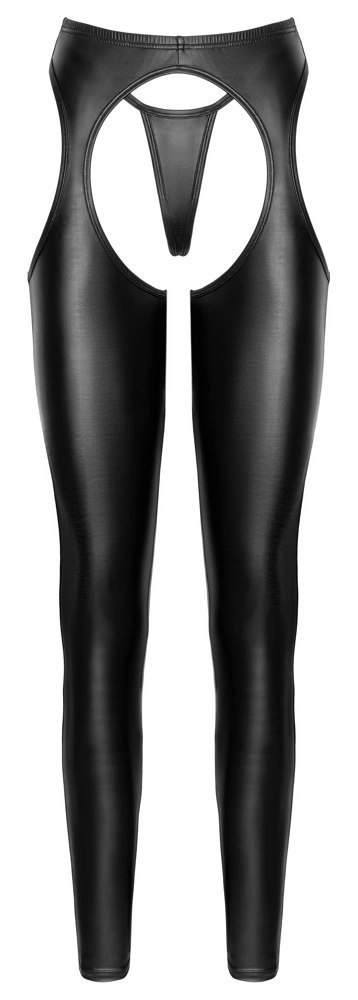 Cottelli PARTY Chaps & String M czarny matowy komplet legginsy