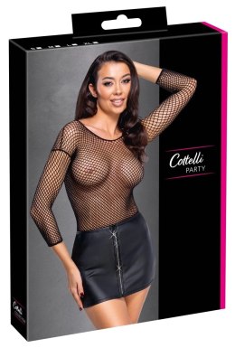 Cottelli PARTY Spodniczka Mini Czarna Zip z Dżetami, Rozmiar L