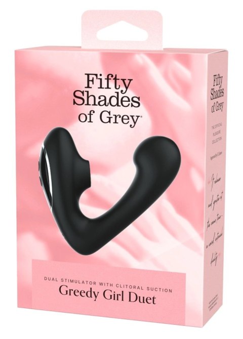 Fifty Shades of Grey Greedy Girl Duet - system podwojnej stymulacji, czarny