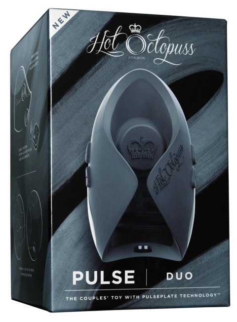 Hot Octopuss Pulse Duo 2025 - Intymny masażer z technologią PulsePlate, czarny