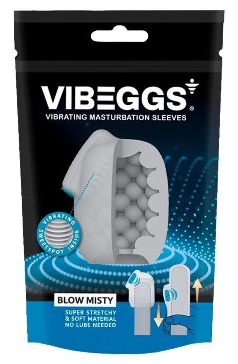 Vibeggs Blow Misty - wibrujący rękaw elastyczny unisex 7-18 cm
