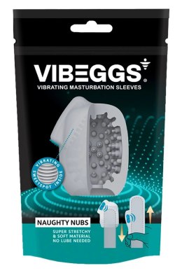 Vibeggs Naughty Nubs - Elastyczny rękaw pulsacyjny, wodoodporny, 7-18 cm