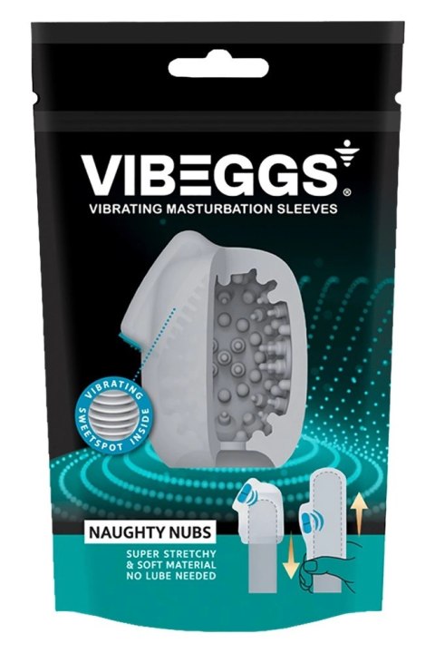 Vibeggs Naughty Nubs - Elastyczny rękaw pulsacyjny, wodoodporny, 7-18 cm