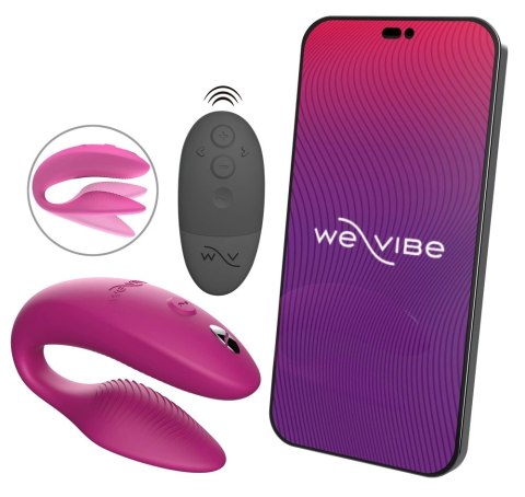 We-Vibe Sync 2 Pink - Bezprzewodowa maszyna intymna dla par, silikonowa
