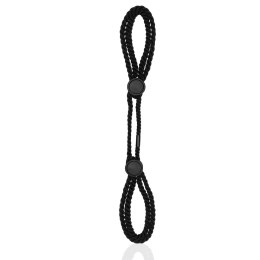 Ouch! Rope Regulowane mankiety na ręce, wytrzymała lina czarna