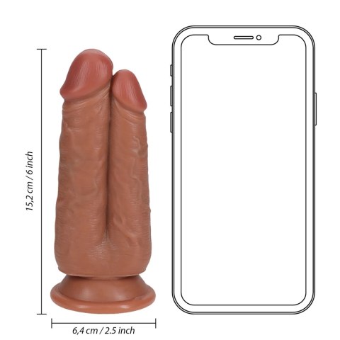 RealRock Model 15,2 cm - dwustronny element anatomiczny z przyssawką RealRock Model 15,2 cm - dwustronny element anatomiczny z przyssawką