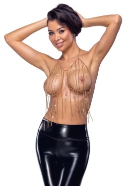 Cottelli ACCESSOIRES Top łańcuszkowy złoty z dżetami, regulowany