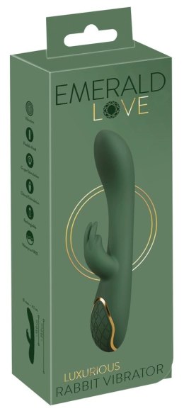 Emerald Love by You2Toys Luxurious Rabbit - silikonowy model dwusilnikowy zielony