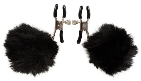 Magic Shiver Metalowe Zaciski z Pomponami Regulowane Czarny 22g