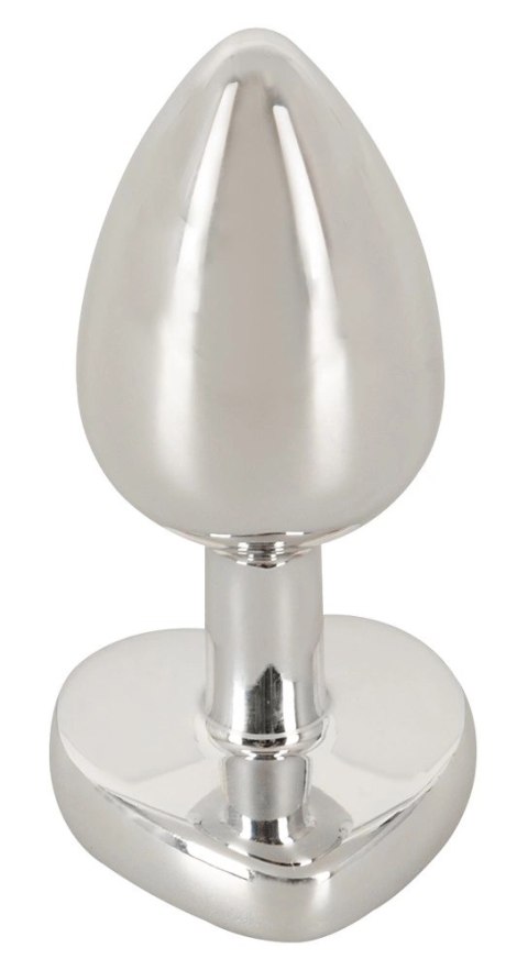 Magic Shiver Metalowy korek z ozdobnym kryształem serce 7 cm