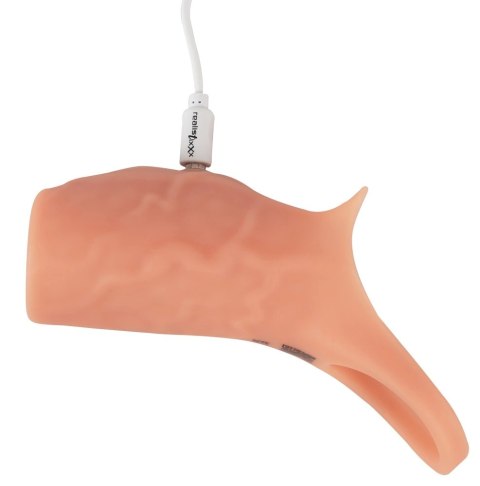 Realistixxx Real Sleeve Open silikonowy rękaw z wibracją 10 trybow 14 cm