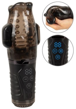 Stroker Sucking - Model z funkcją ssania i podwojną wibracją, czarny