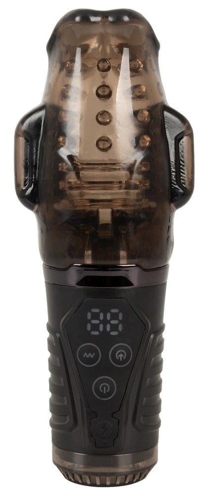 Stroker Sucking - Model z funkcją ssania i podwojną wibracją, czarny