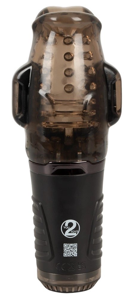 Stroker Sucking - Model z funkcją ssania i podwojną wibracją, czarny