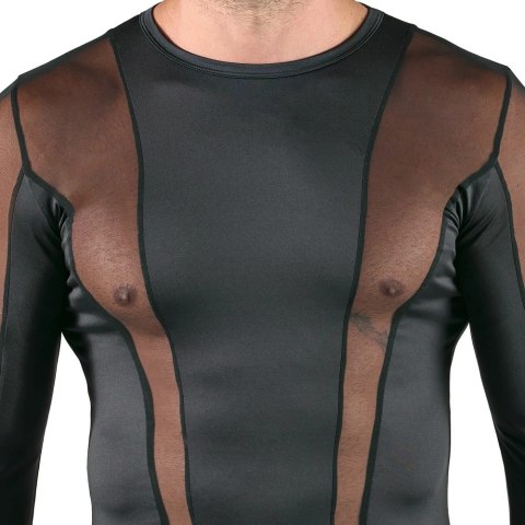 Svenjoyment Koszula Męska 2XL Czarna Z Długim Rękawem Siateczka