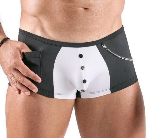 Svenjoyment Spodnie Serwisowe Męskie XL z Ozdobnymi Guzikami i Łańcuszkiem