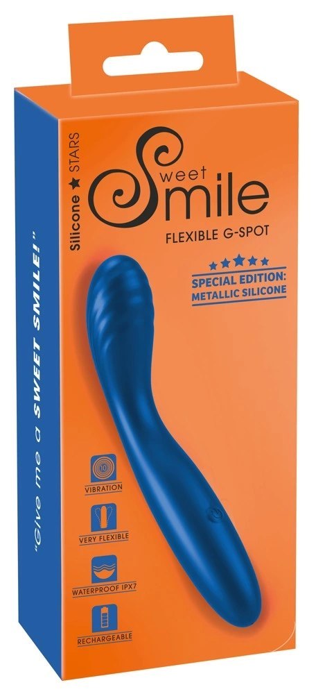 Sweet Smile Flexible G-Spot - elastyczny model z metalicznym silikonem 18 cm