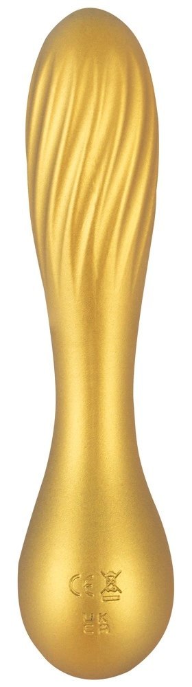 Sweet Smile Swirl Metaliczny Wibrator Silikonowy 16 cm USB Wodoodporny