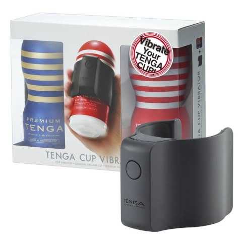 Tenga Cup Vibrator Limited Set - zestaw z nasadką wibracyjną i dwoma kubkami