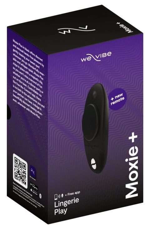 We-Vibe Moxie+ Satin Black - model zdalny, silikonowy, kompaktowy