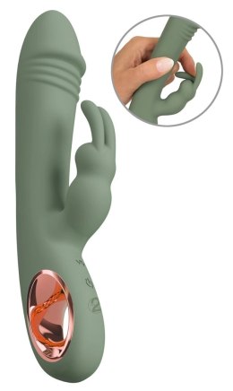 You2Toys Slim Rabbit Olive - dwusilnikowy model wodoodporny silikonowy