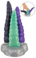 Beasty Cocks Triple Tentacle silikonowy model 3-w-1, elastyczny, 22 cm