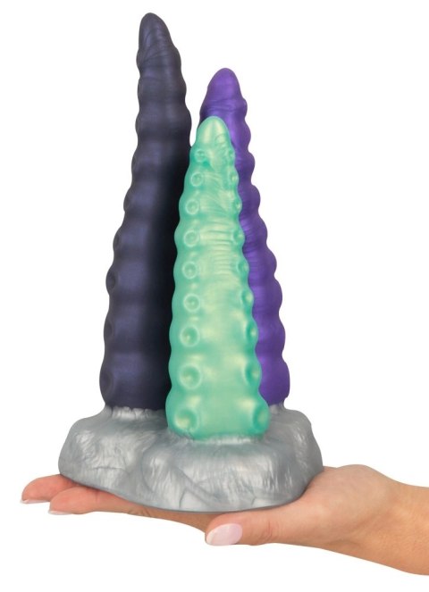 Beasty Cocks Triple Tentacle silikonowy model 3-w-1, elastyczny, 22 cm