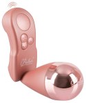 Belou Rose Gold - Wibrujące jajko z ramieniem, pilot, wodoodporne