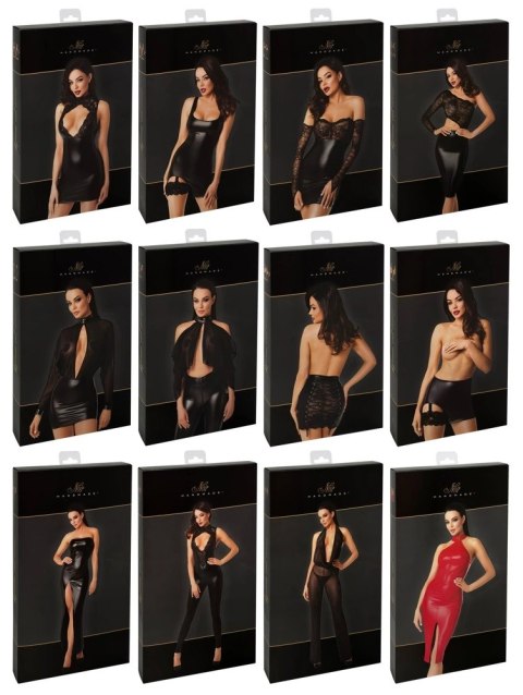 Noir Handmade Zestaw 12 Mini Sukienek i Kombinezonow + Mini Modelka S Czarny