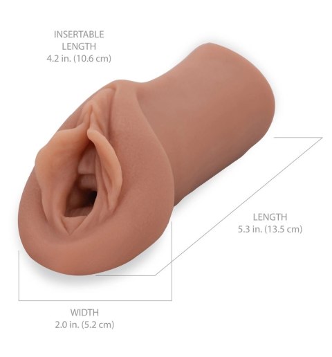 PDX Extreme Sorority Snatch Brown - kompaktowa maszyna intymna TPR 13,4 cm