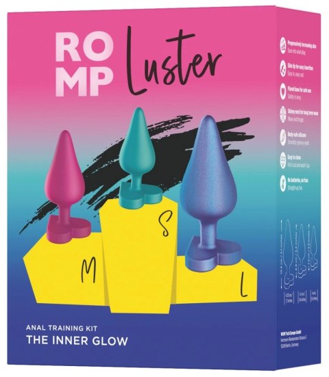 ROMP Luster zestaw trzech stożkowych akcesoriow silikonowych, 3 rozmiary