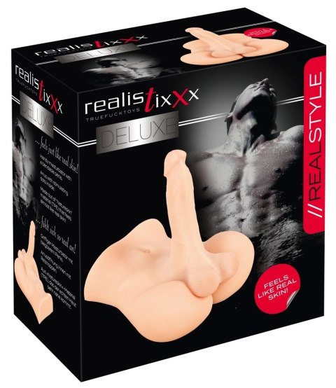 Realistixxx Deluxe Man 02 - anatomiczny tors z elastycznym elementem, TPE