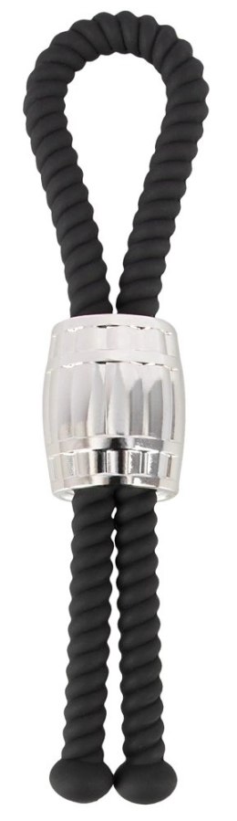 Rebel Heavy Rope Pasek Regulowany Czarny z Metalowym Elementem 14,5 cm