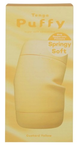 Tenga Puffy Custard Yellow - Miękka Maszyna Intymna, 16,5 cm, żołta