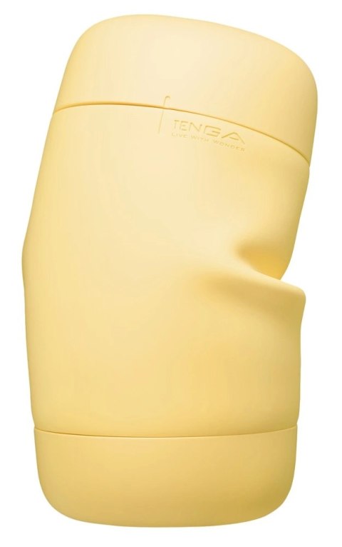 Tenga Puffy Custard Yellow - Miękka Maszyna Intymna, 16,5 cm, żołta