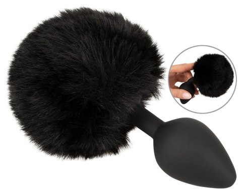 You2Toys Fluffy Tail Black M - anatomiczny model z puszystym ogonem