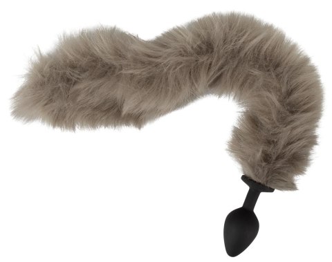 You2Toys Fluffy Tail Grey silikonowy model z futrzanym ogonem 45 cm