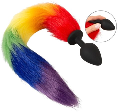 You2Toys Fluffy Tail Rainbow silikonowy model z kolorowym ogonem 42 cm