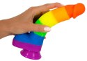 You2Toys PRIDE! silikonowy model intymny tęczowy 21 cm z podstawą