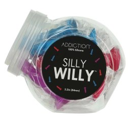 Addiction Silly Willy Zestaw 12 Mini Kolorowych Modeli Silikonowych 8,4 cm