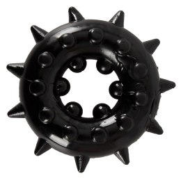 Adventskalender ADV21 czarny pierścień intymny z wypustkami, elastyczny