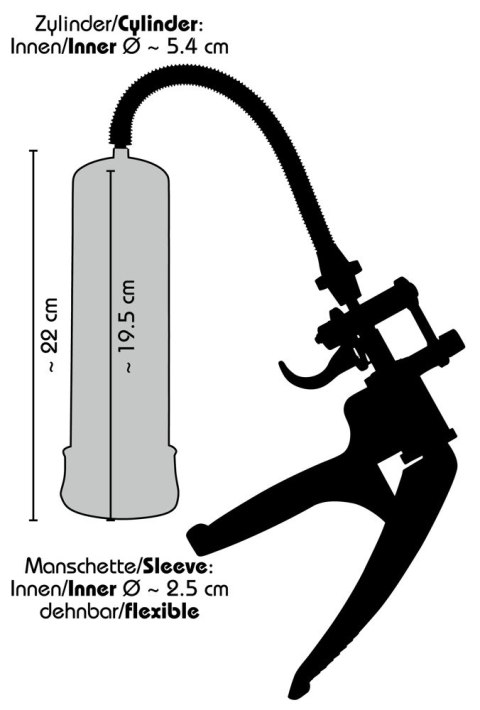 Bang Bang Pompa Powiększająca Black z Uchwyt Nożycowy 22cm