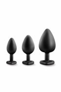 Blush Luxe Bling Plugs Zestaw Treningowy Czarny z Czerwonymi Kryształami