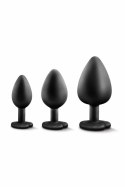 Blush Luxe Bling Plugs Zestaw Treningowy Czarny z Czerwonymi Kryształami