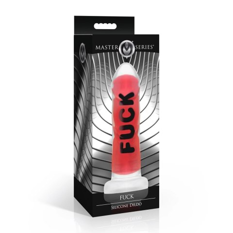 Blush Novelties Dildo Silikonowy Red 18,5 cm z Przyssawką i Napisem