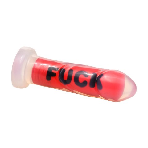 Blush Novelties Dildo Silikonowy Red 18,5 cm z Przyssawką i Napisem