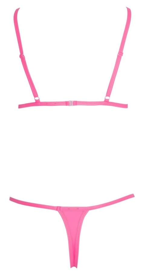 Cottelli Lingerie Bikini Hot Pink S - matowy neonowy roż, regulowane