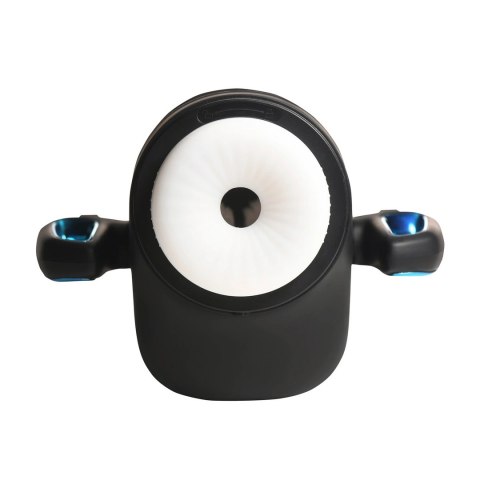 Cyber Milker - urządzenie intymne z wibracją i uchwytem na telefon, czarne/przezroczyste